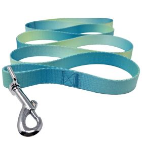 American River Ombre Leash - Aruba Blue (size: 5/8 inches wide x 4 feet long)