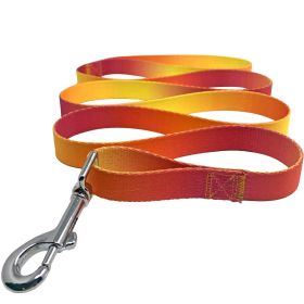 Ombre Dog Leash Raspberry Pink Orange (size: 5/8 inches wide x 4 feet long)