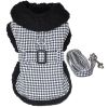Dog Harness Coat Black White