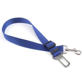 Retractable Dog Car Safety Belt (Color: Blue)