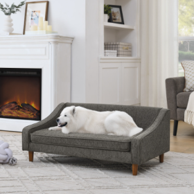 Durable Elevated Dog Sofa Bed (Option: Dark Gray)