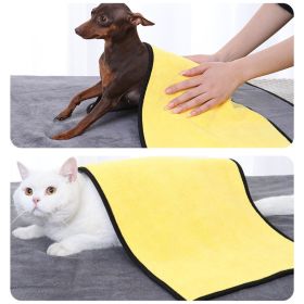 Dog Cat Bath Towel (Color: [Large dog] 70 * 140cm, size: yellow)