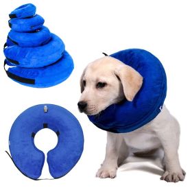 Dog Neck Inflatable Collar (Color: Blue, size: XL)