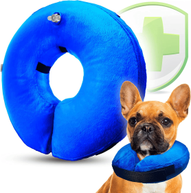 Dog Neck Inflatable Collar (Color: Blue, size: S)