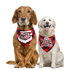 Christmas Dog Bandana (Color: red+green(2pcs), size: M fits neck circumference 20-42cm)