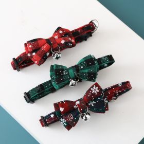 Christmas Bell Pet Collar Set (Color: Red)