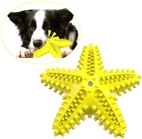 Outdoor Dog Chew Toy Starfish (Color: Yellow)