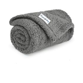 Pet Fleece Blanket (Color: Gray, size: XL)