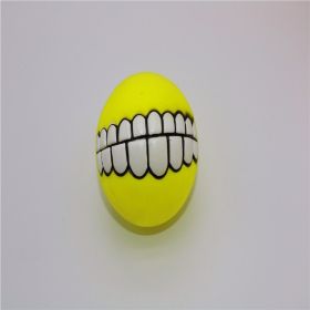 Dog Chewing Toy Funny Teeth (Color: Yellow)