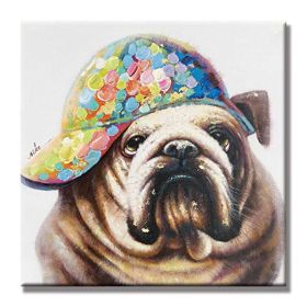 Dog Abstract Canvas Art (size: 100x100cm)