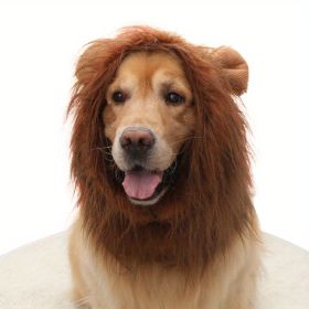 Dog Costume Lion Mane (Color: Coffee, size: L)