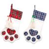 Plaid Paw Pet Stocking