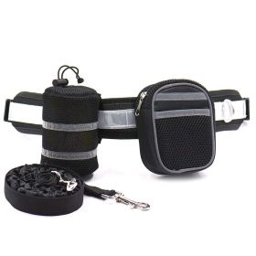 Reflective Dog Leash Set (Color: Black)