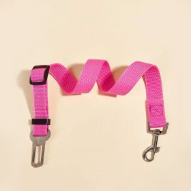 Pet Car Seat Belt (Color: Pink, size: 72)