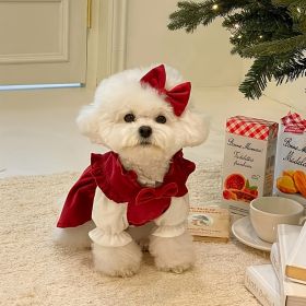 Dog Dress New Year (Color: Red, size: L)