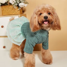 Winter Dog Sweater Small Medium Dogs (Color: Green, size: M)