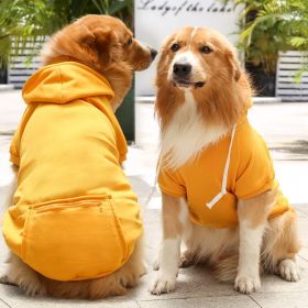 Classic Plaid Dog Hoodie Sweater (colour: Big dog zipper pocket sweater ginger, size: S (chest circumference 37, back length 25cm))
