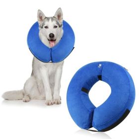 Dog Recovery Cone Soft Inflatable Collar (colour: CQLQ05 Cows Point hook and loop, size: L)