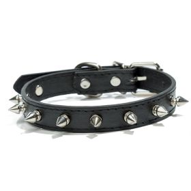 Studded Dog Collar (Color: Black, size: S)