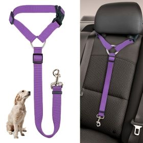 Dog Seat Belt Leash (Color: Red)