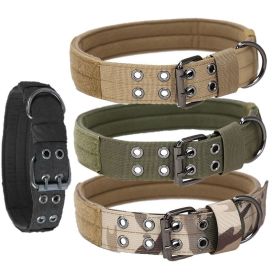 D-Ring & Buckle Collars (colour: Army green, size: M)