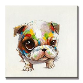 Fashion Dog Wall Art Canvas (size: 80x80cm)