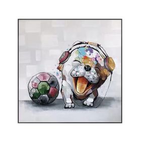 Dog Graffiti Art Canvas (size: 90x90cm)