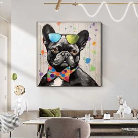 Dog Oil Painting Canvas (Style: 01, size: 50x50cm)