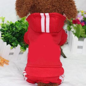 Pet Full Body Outfit (Color: Red, size: M)