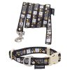 Embroidered Dog Leash and Collar Set