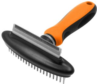 Pet Grooming Undercoat Rake (Color: Orange)