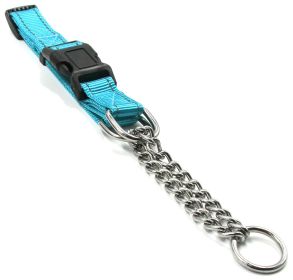 Martingale Chain Dog Collar (Color: Blue, size: small)