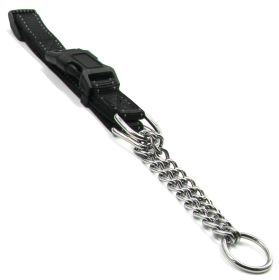 Martingale Chain Dog Collar (Color: Black, size: large)