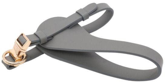 Premium Leather Dog Harness (Color: Grey, size: medium)
