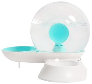 Gravity Water Dispenser and Food Bowl (Color: Blue)
