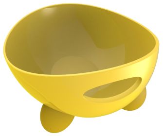 Tilted Dog Bowl (Color: Yellow)