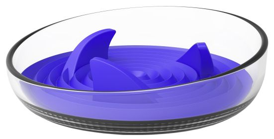 Slow Feeding Shark Bowl (Color: Blue)