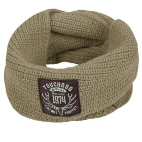 Winter Dog Scarf Knitted Warm (Color: Khaki)