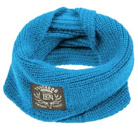 Winter Dog Scarf Knitted Warm (Color: Blue)