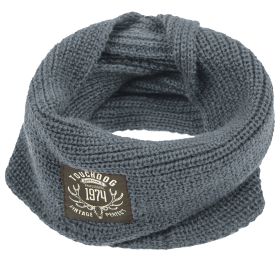 Winter Dog Scarf Knitted Warm (Color: Grey)