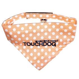 Pet Bandana Polka Dot Velcro (Color: Orange, size: medium)