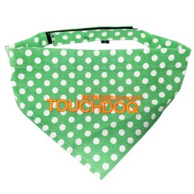 Pet Bandana Polka Dot Velcro (Color: Green, size: small)