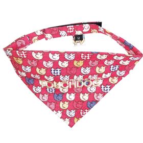 Dog Bandana with Elephant Pattern (Color: Red, size: small)