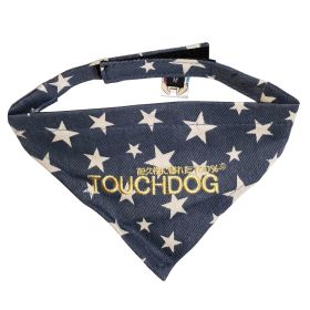Dog Bandana with Star Pattern (Color: Blue, size: medium)