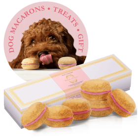 Macarons for Dogs Pack 6 (Flavor: Strawberry)