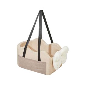 Small Dog Car Seat Travel (Color: Light Brown, type: Pet Supplies)