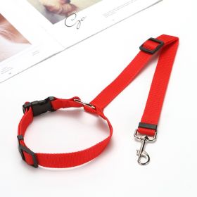 Dog Seat Belt Leash (Color: Red)
