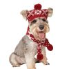 Dog Reindeer Antlers and Scarf Set