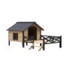 Cabin Dog Kennel with Porch