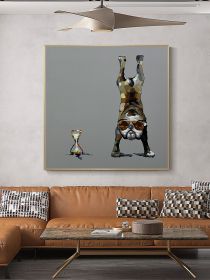 Abstract Dog Wall Art (size: 80x80cm)